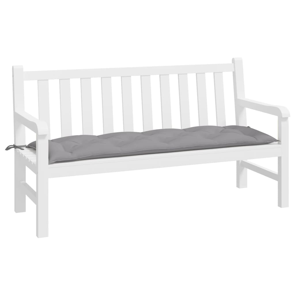 Vidaxl Garden Bench Cushion 150x50x7 cm tessuto Oxford grigio