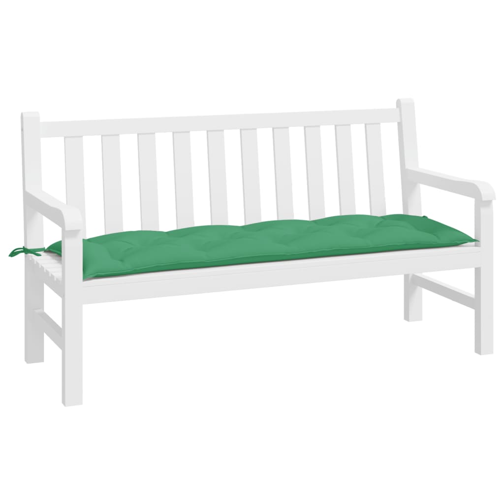 Vidaxl Garden Banch Cushion 150x50x7 cm tessuto oxford verde