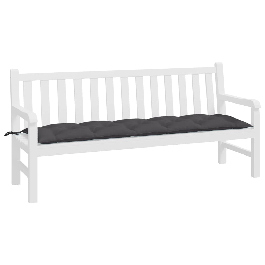 Vidaxl Garden Banch Cushion 180x50x7 cm Tessuto Oxford Antracite -Colorato