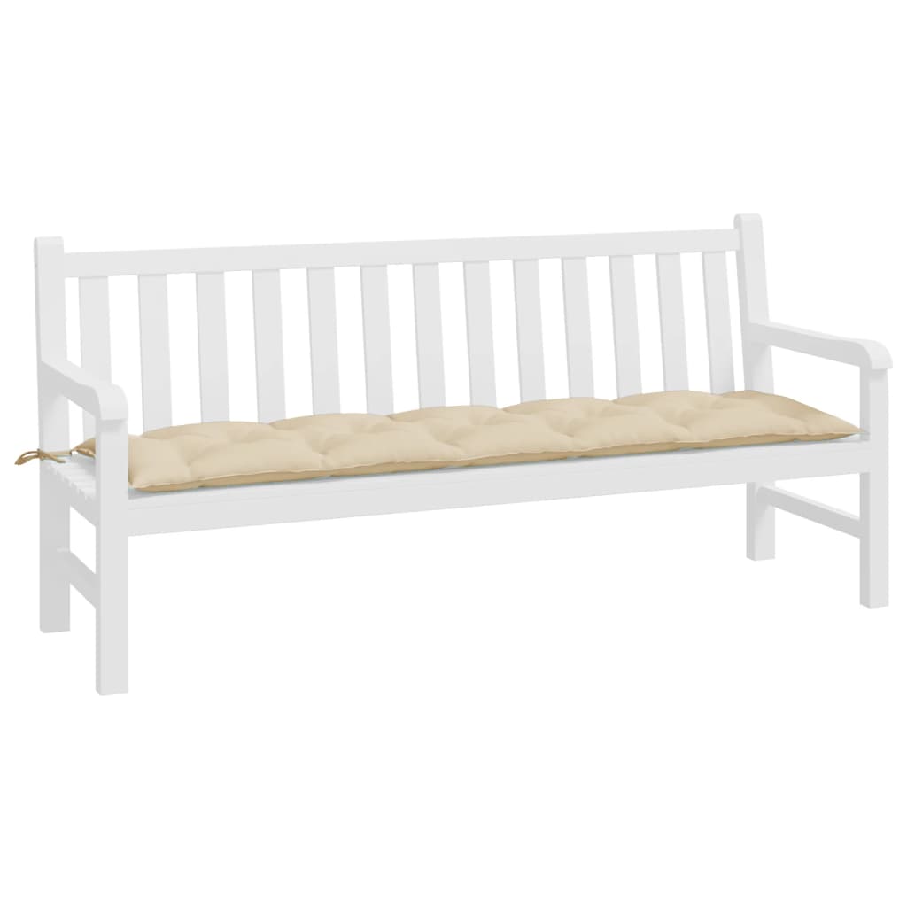 Vidaxl Garden Banch Cushion 180x50x7 cm Tessuto Oxford Beige