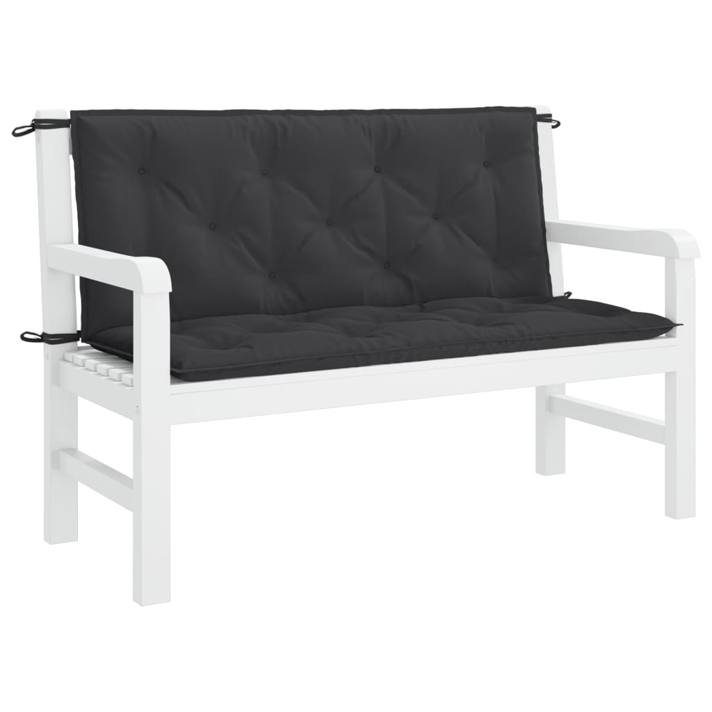 Vidaxl Garden Bench Cushion 120x (50+50) X7 CM Oxford Fabric Negro