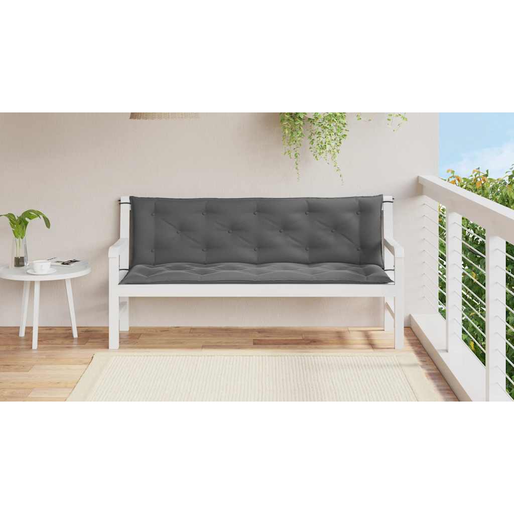 Vidaxl Garden Banch Cushion 150x (50+50) x7 cm Tessuto Oxford Antracite colorato