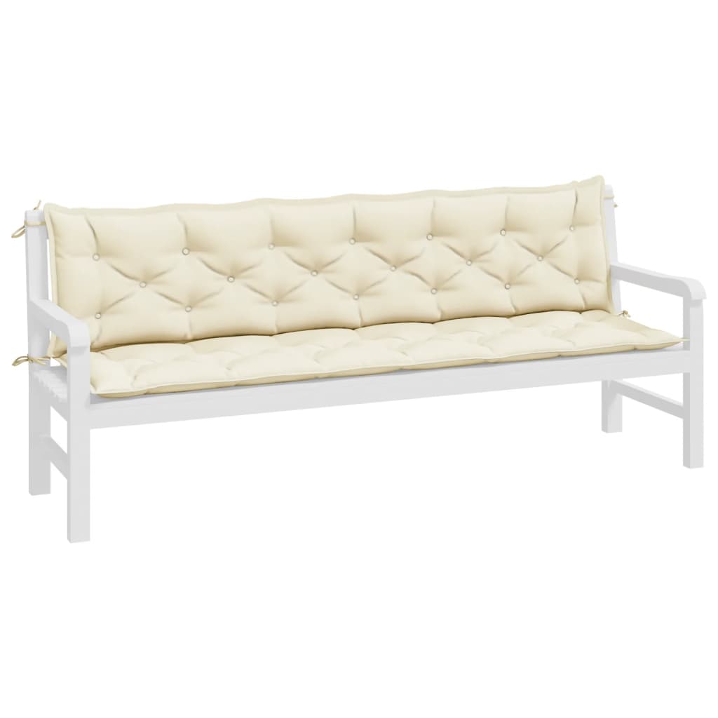 Vidaxl Garden Bench Cushion 200x (50+50) X7 CM Oxford Fabric Crèmewit