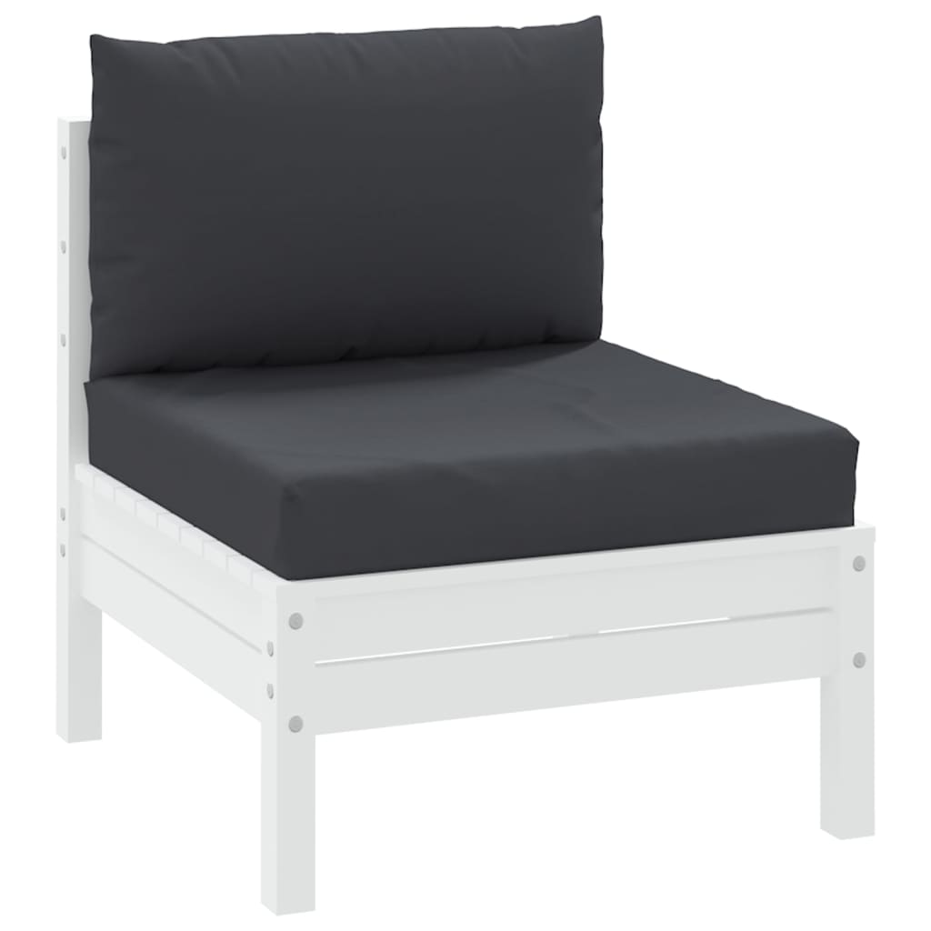 VidaXL Palletkussens 2 st stof zwart