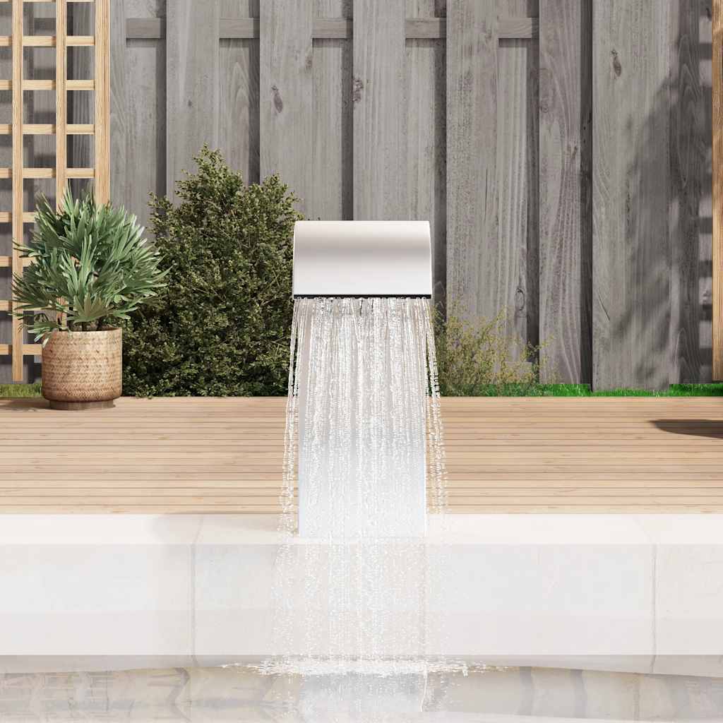 Vidaxl Fuente de piscina 22x60x70 cm de acero inoxidable 304