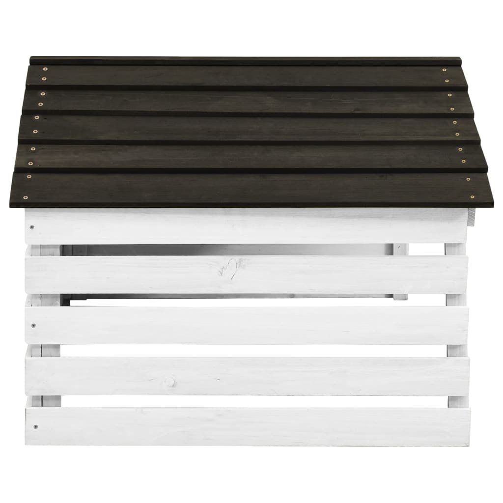 Copertura Vidaxl per tosaerba 78x74x54 cm Vurenhout in bianco e nero