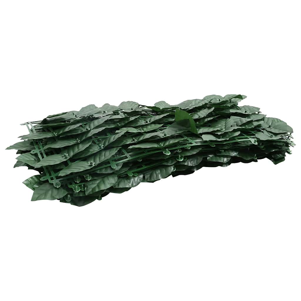 Schermo del balcone Vidaxl con foglie verde scuro 600x75 cm