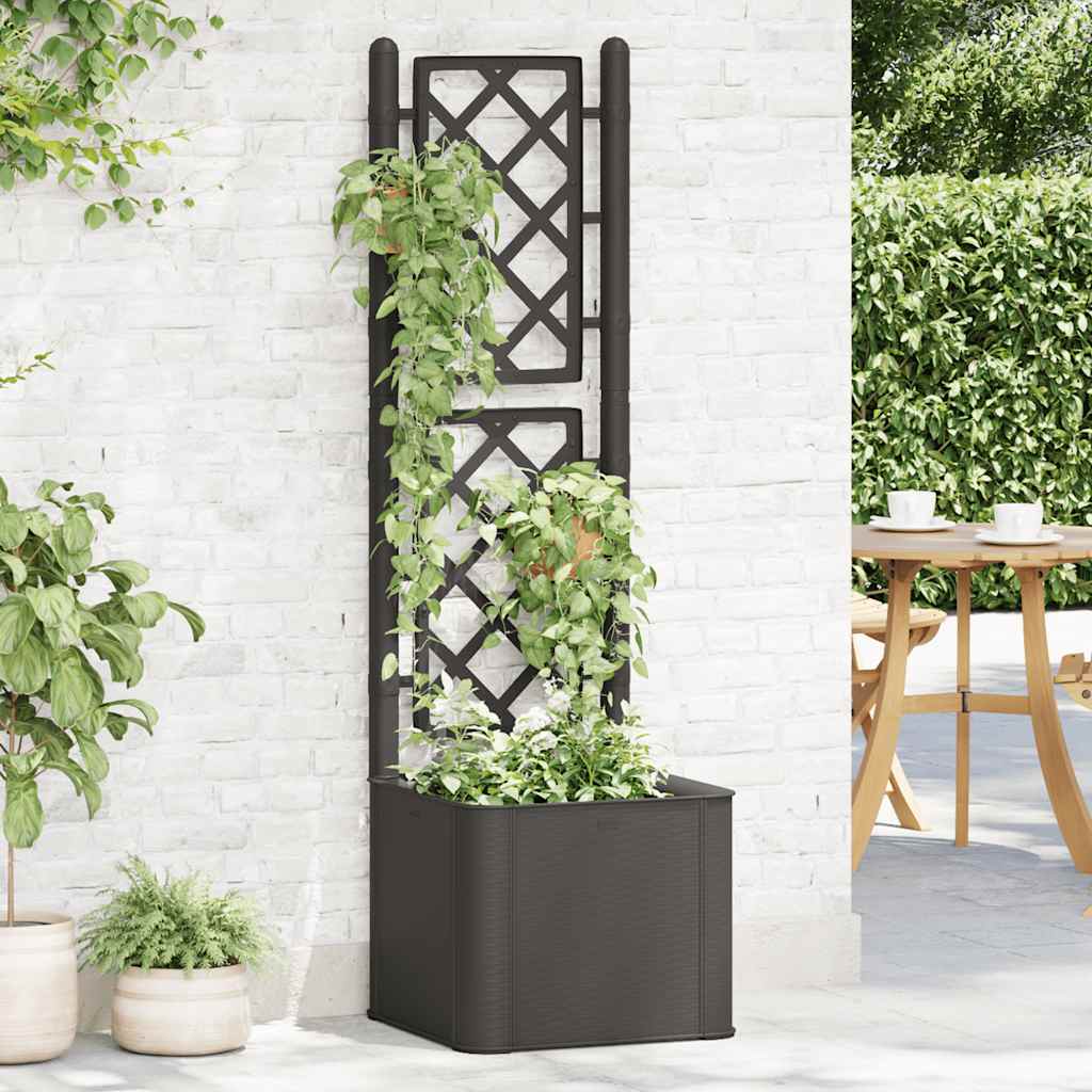 Vidaxl Planter High with Latwerk y System System Anthracite