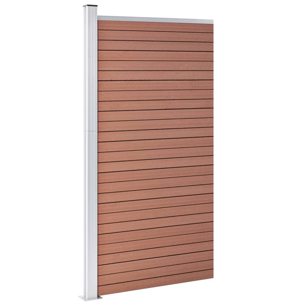 Panel de valla vidaxxl 95x186 cm hkc marrón