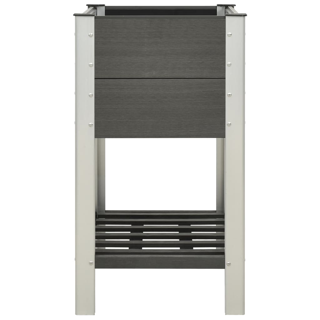 Plantador Vidaxl elevado con estante 75x50x90 cm HKC Gray
