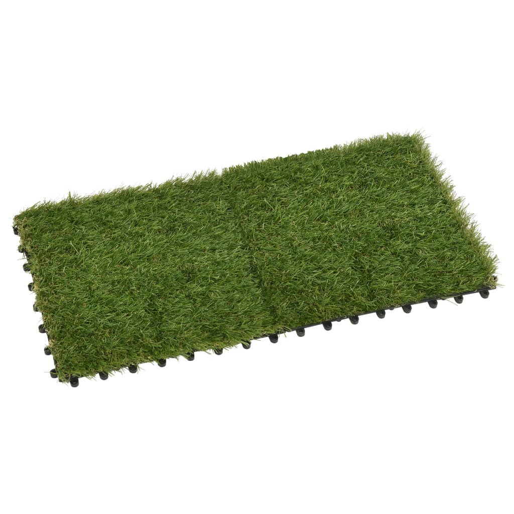 VIDAXL Piastrelle di erba artificiale 22 PC 30x30 cm Verde