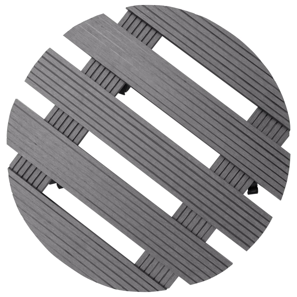 Vidaxl Plant Trolleys 2 PCS Ø30x7.5 cm HKC Gray