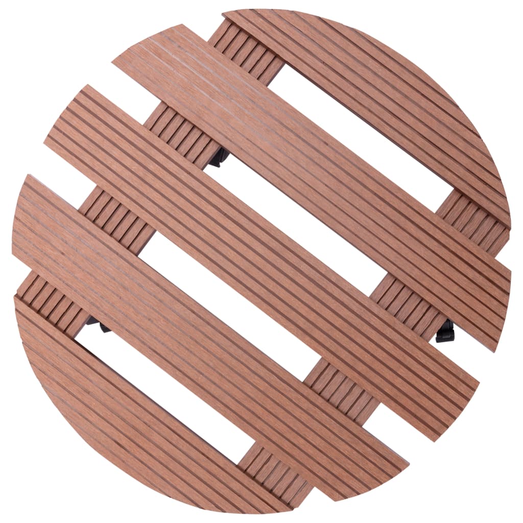 Vidaxl Plant Trolleys 2 pezzi Ø30x7,5 cm HKC Brown