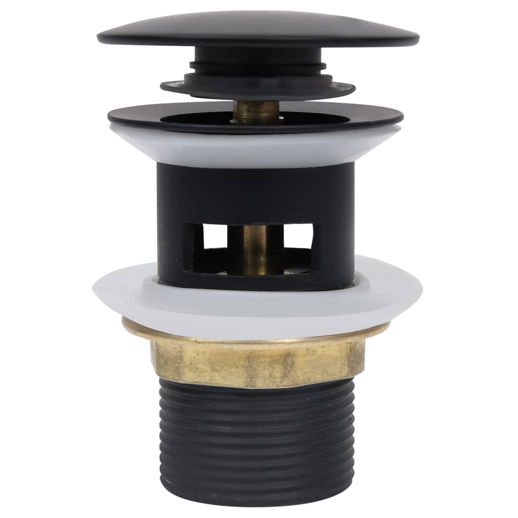 Pop-up di drenaggio Vidaxl con overflow 6.4x6.4x9.1 cm nero