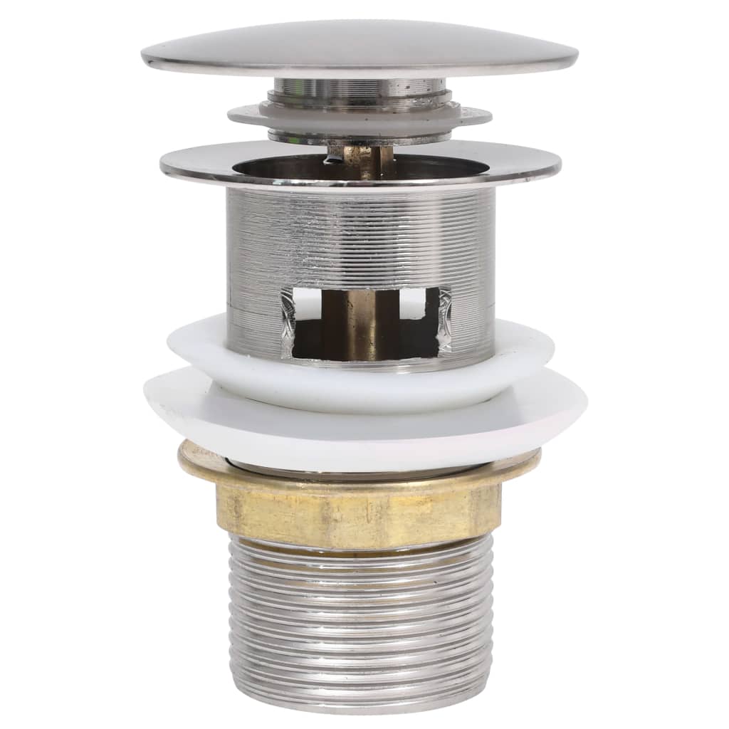 Vidaxl Drain Pop-up con overflow 6.4x6.4x9.1 cm di colore argento