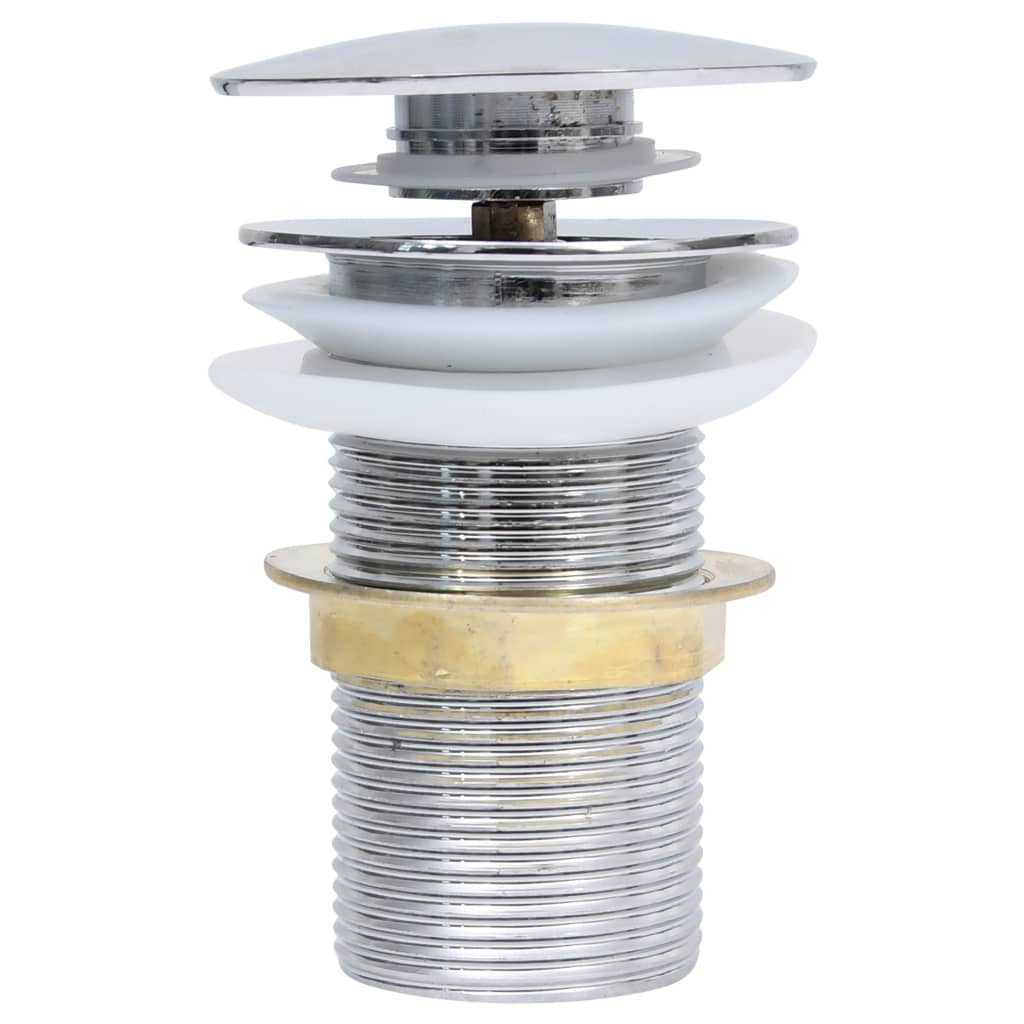 Vidaxl Drain Pop-Up sin desbordamiento 6.4x6.4x9.1 cm de color cromado