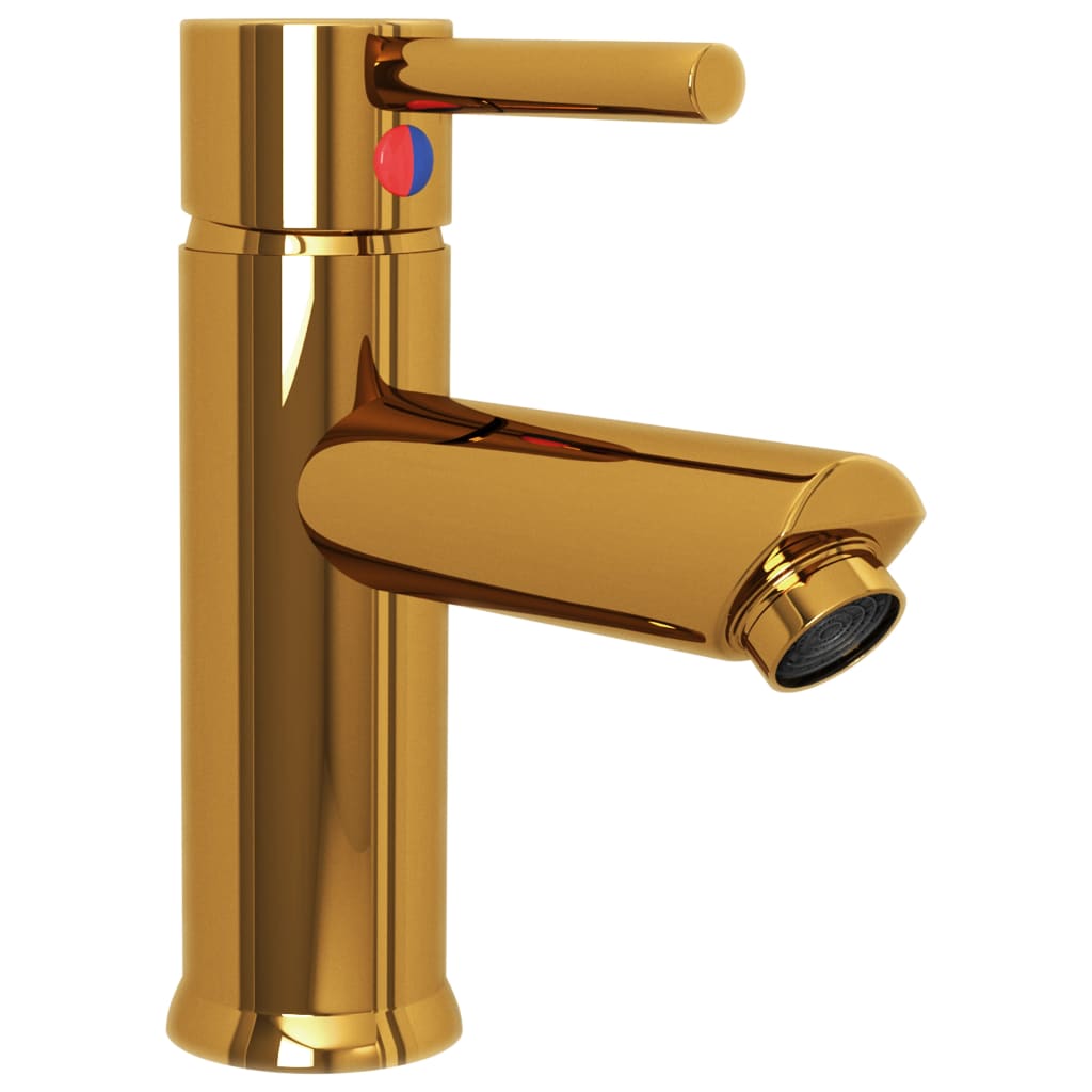 Vidaxl Washbasin Faucet 130x176 mm colorato in oro