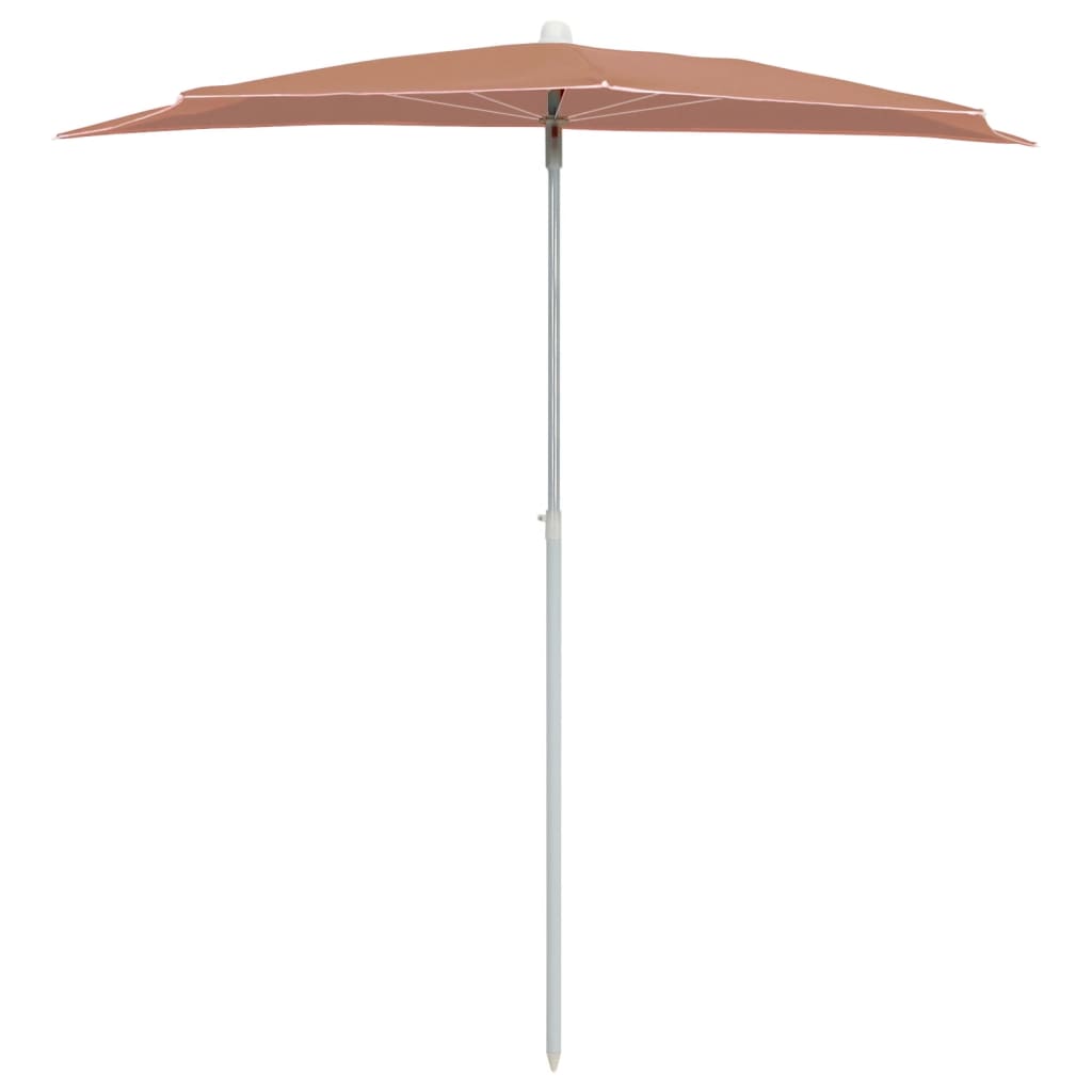 Vidaxl Parasol Half con pole 180x90 cm Terracota -Coleed