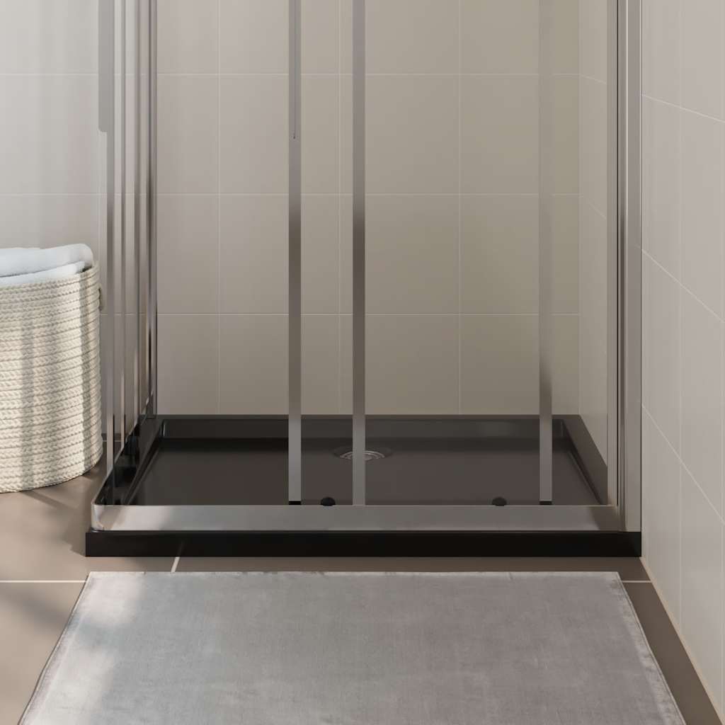 Vidaxl Doccia vassoio rettangolare 70x90 cm nero