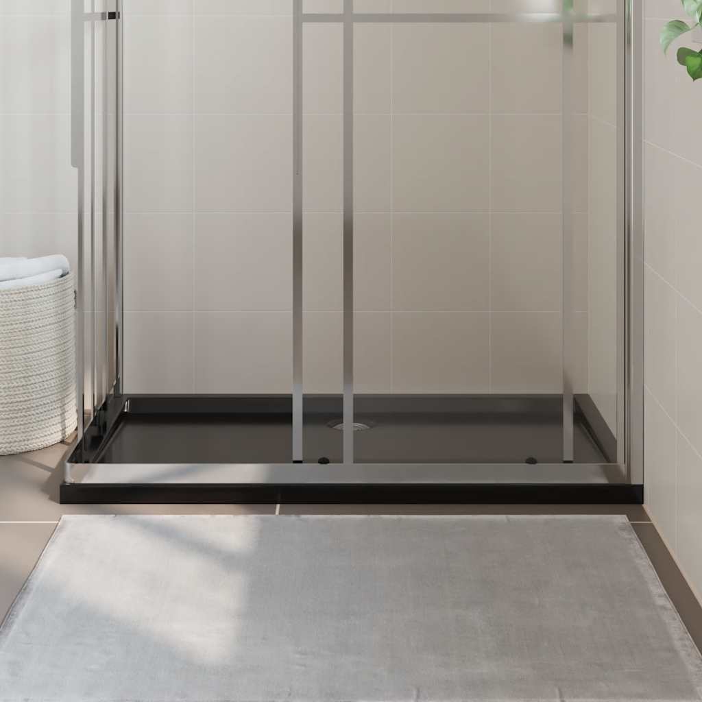 Bandeja de ducha Vidaxl rectangular 70x120 cm negro