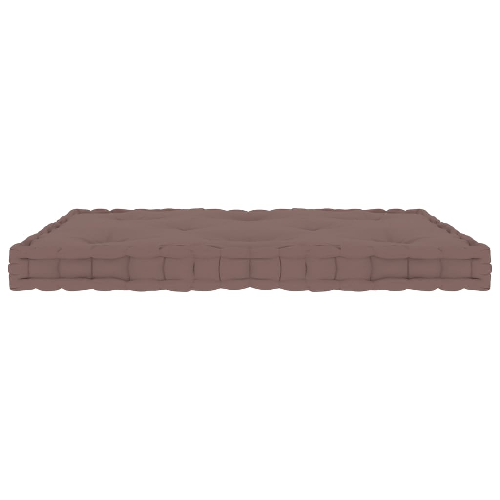 Cuscino da pavimento per pallet Vidaxx 73x40x7 cm cotone tortora