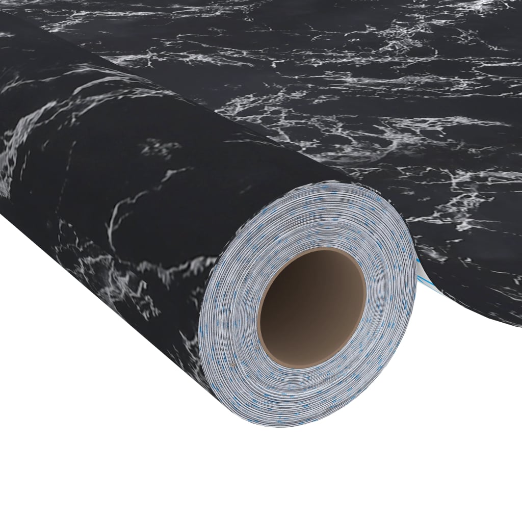Vidaxl muebles de aceite autoadhesivo 500x90 cm PVC Stone Negro