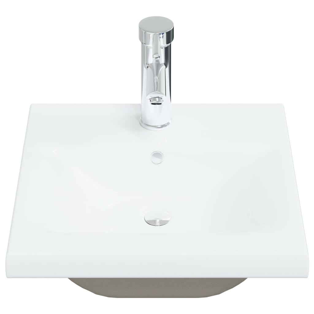 Vidaxl Built -in Washbasin con rubinetto 42x39x18 cm bianco ceramico
