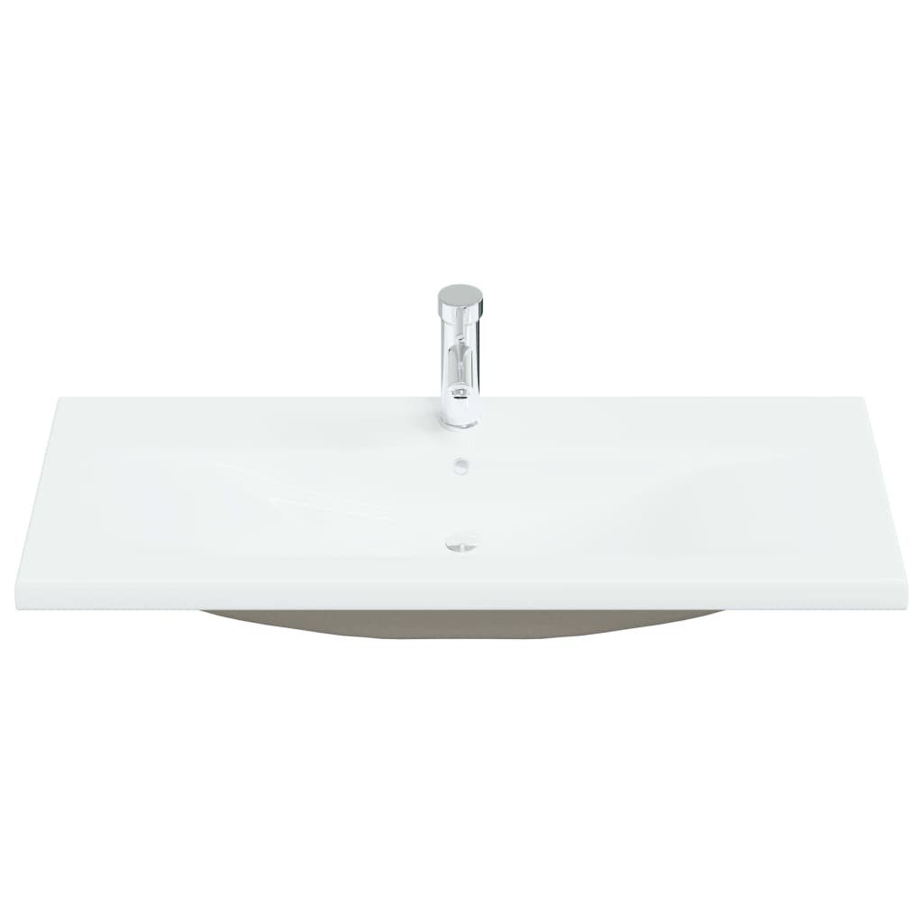 Vidaxl Built -in Table con tocco 101x39x18 cm bianco ceramico