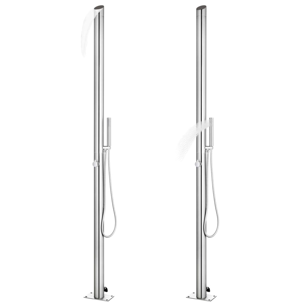 Vidaxl buitendouche 220 cm roestvrij staal