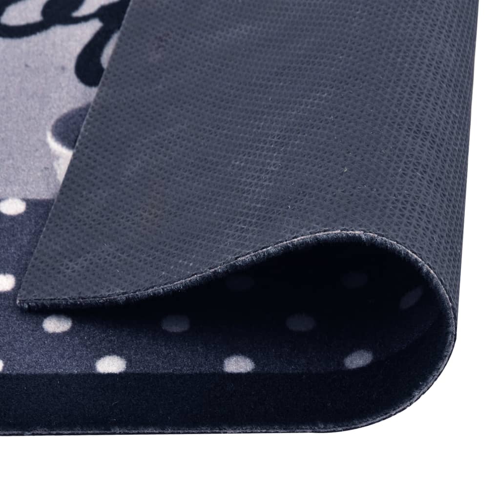 Vidaxl Mat de cocina Café lavable 45x150 cm azul