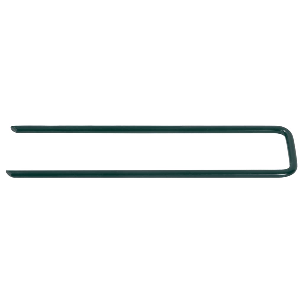 Vidaxl Pennie di erba artificiale 100 PC Ferro a U