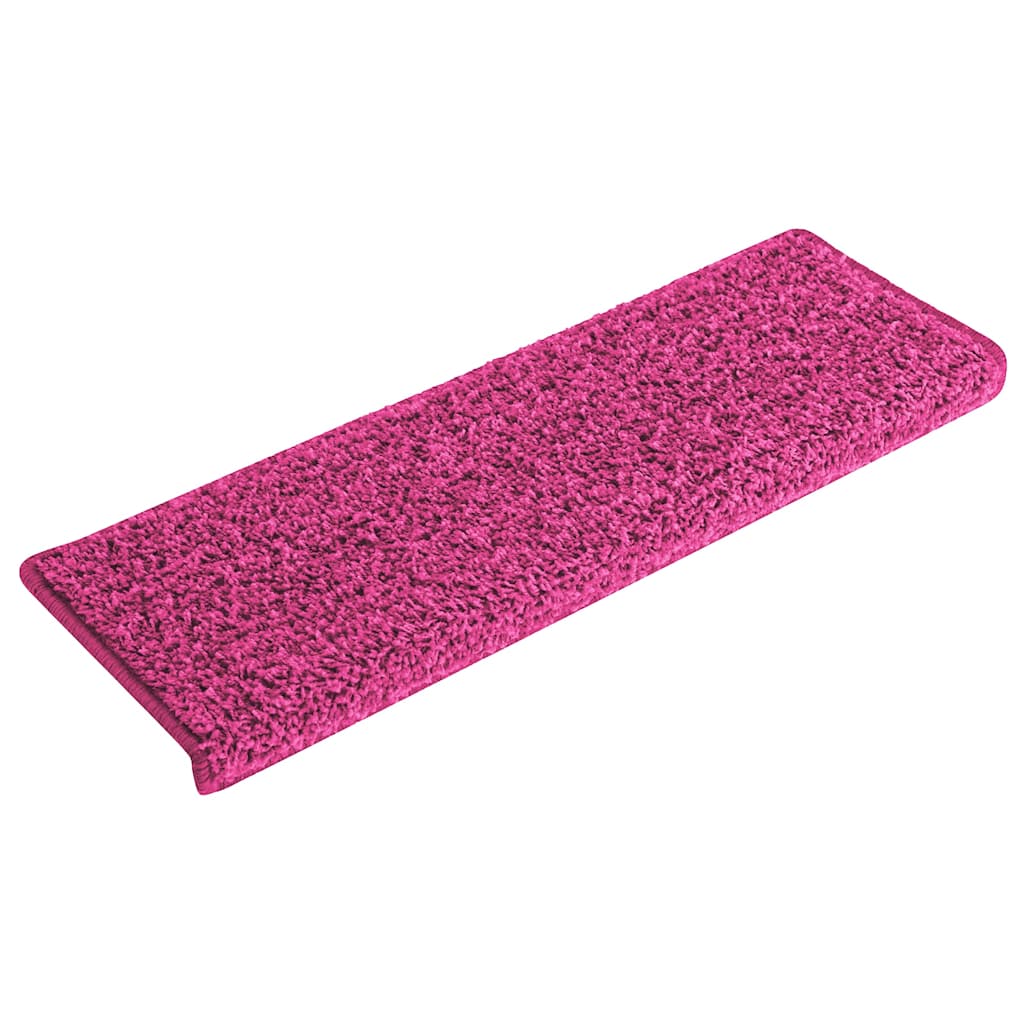 Vidaxl trapmatten 15 st 65x21x4 cm roze rechthoekige rand