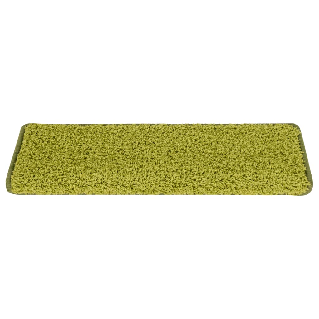 Vidaxl trapmatten 15 st 65x21x4 cm groen rechthoekige rand
