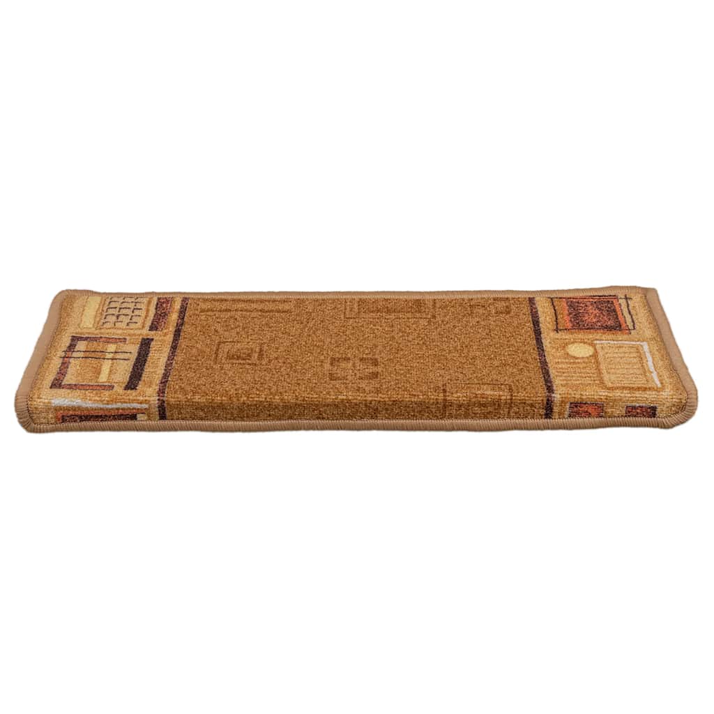 Vidaxl tappetini per autoadesivo 15 st 65x21x4 cm beige