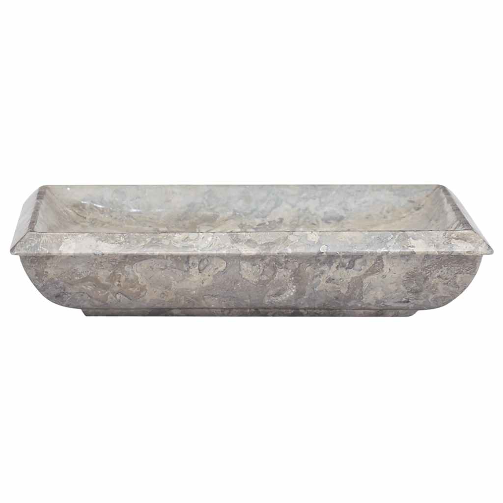 Vidaxl fregadero 50x35x10 cm de mármol gris