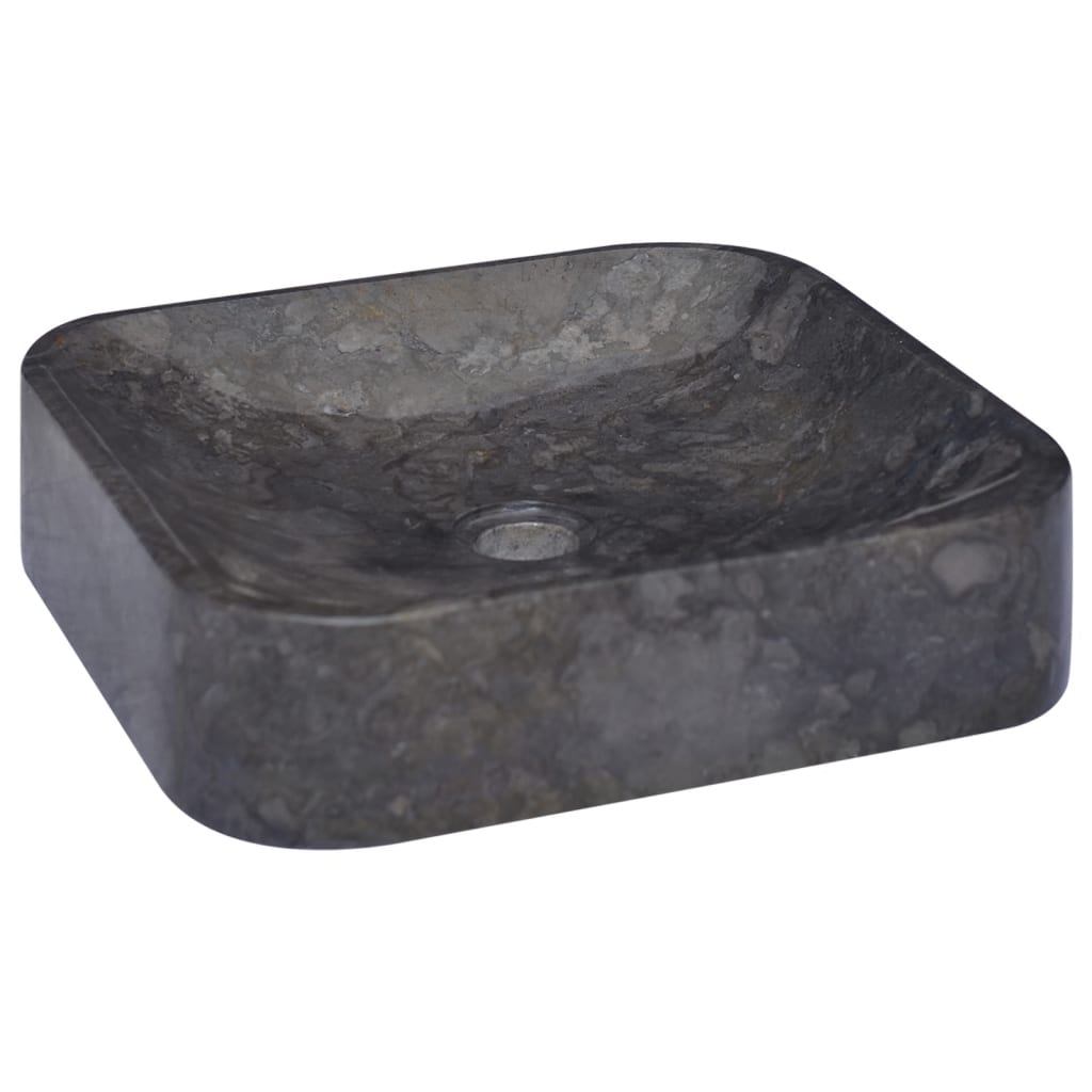 Vidaxl fregadero 40x40x10 cm de mármol negro