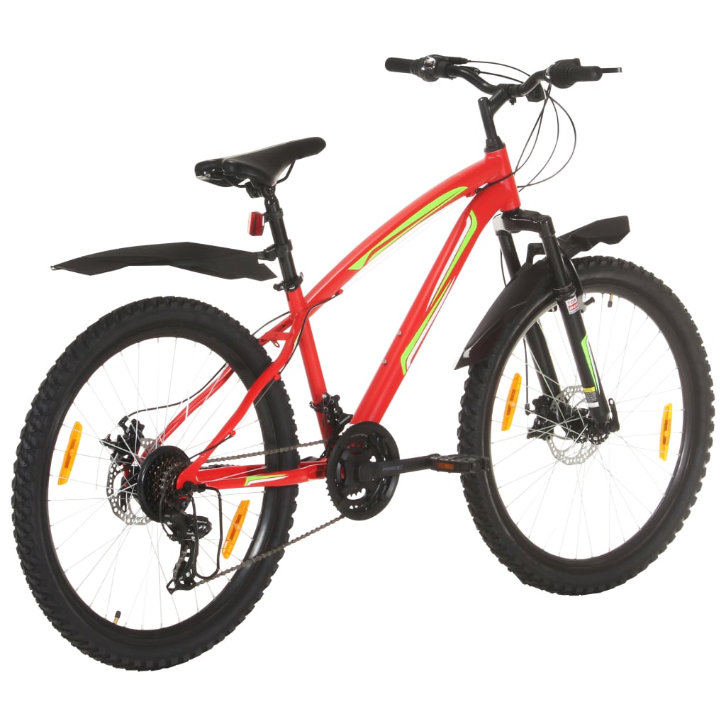 Vidaxl MountainBike 21 ingranaggi da 26 pollici ruote 36 cm di rosso