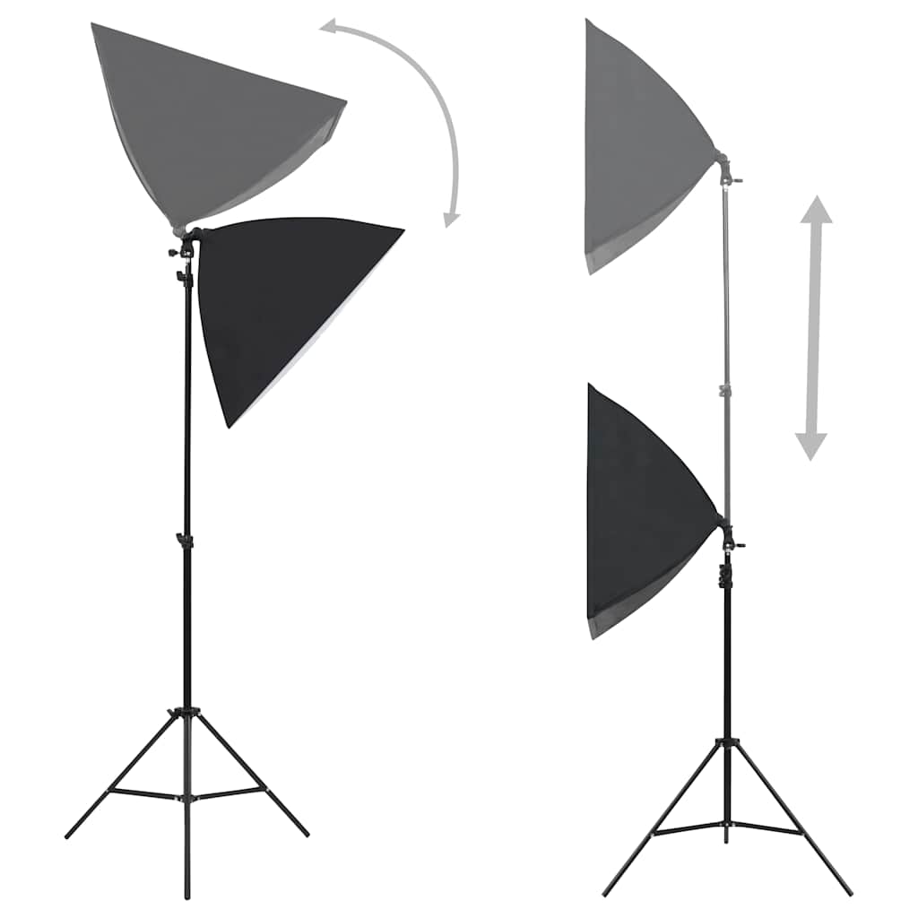 Vidaxl Photo Studio Set con lampade softbox, sfondo e riflettore