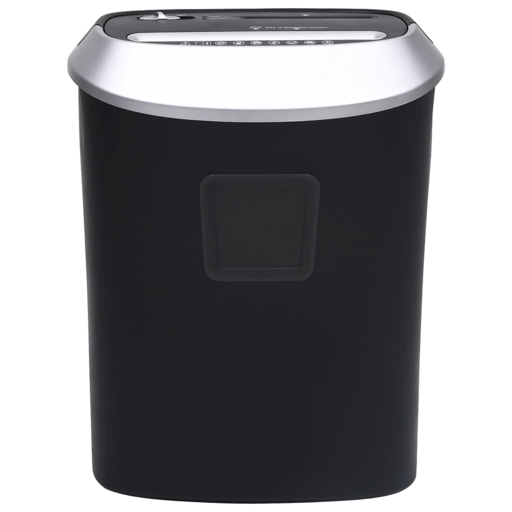 Vidaxl Paper Shredder 10 pagine Crosscut Black