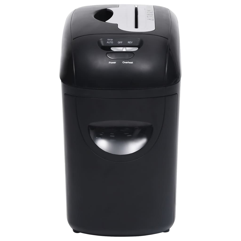 Vidaxl Paper Shredder 10 pagine Microcut Black