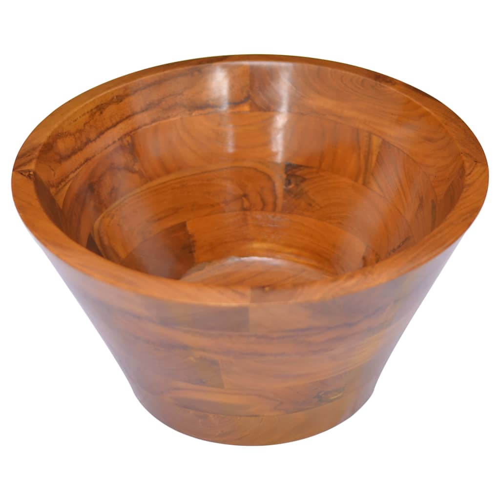 Vidaxl Washbasin Ø40x20 cm de teca sólida