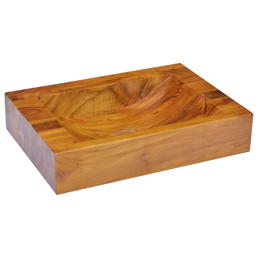 Vidaxl Washbasin 50x35x10 cm Teak solido
