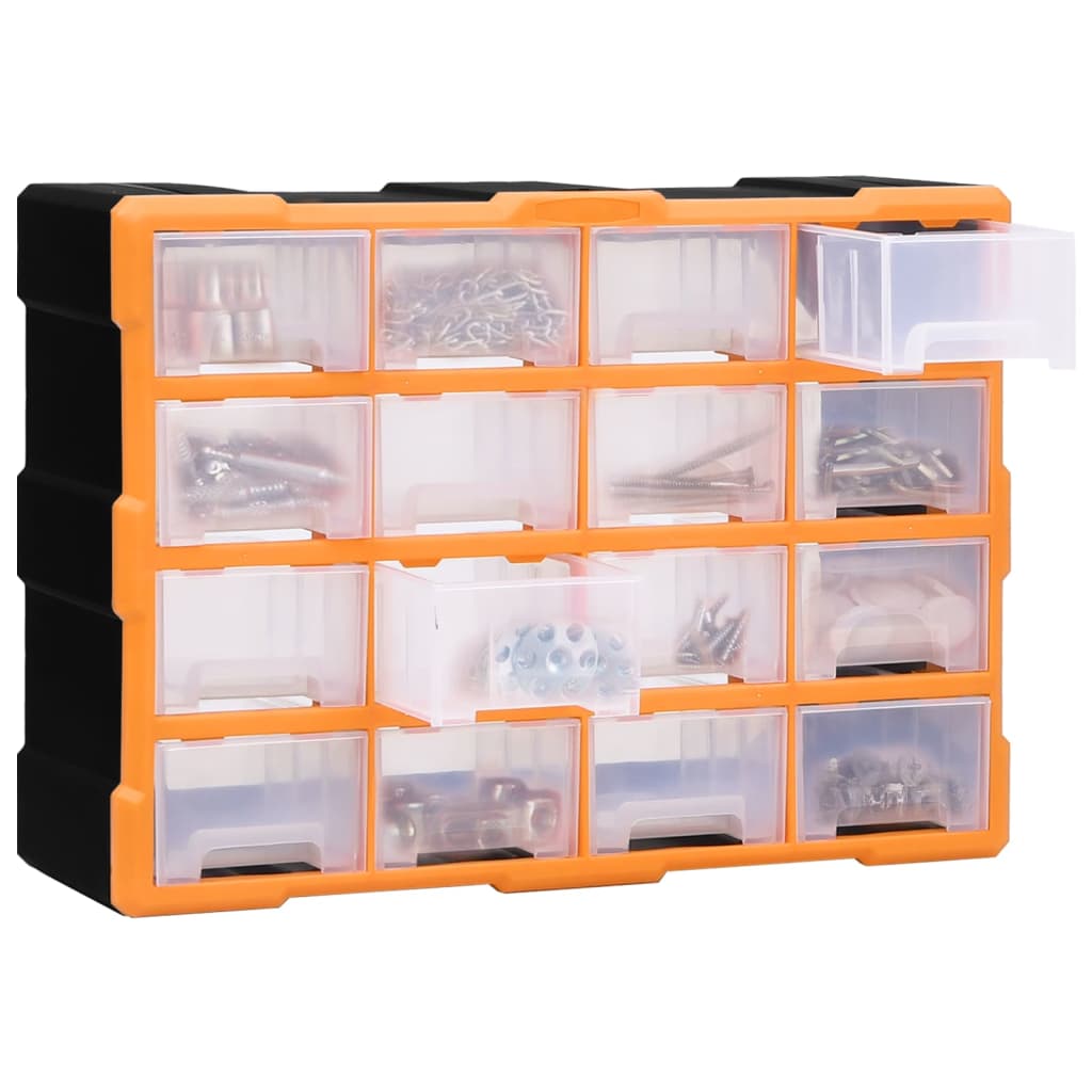 Organizador de Vidaxl con 16 cajones medianos 52x16x37 cm