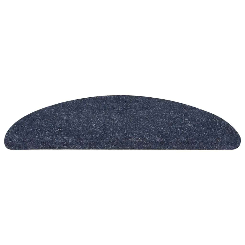 Vidaxl trapmatten zelfklevend 5 stuks 56x17x3 cm blauw halfrond