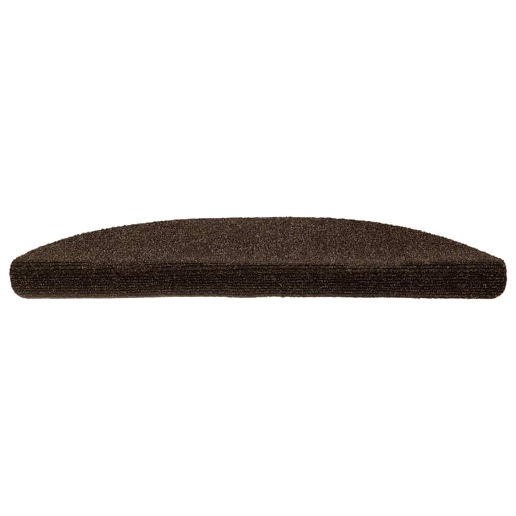 Vidaxl trapmatten zelfklevend 10 stuks 56x17x3 cm bruin halfrond