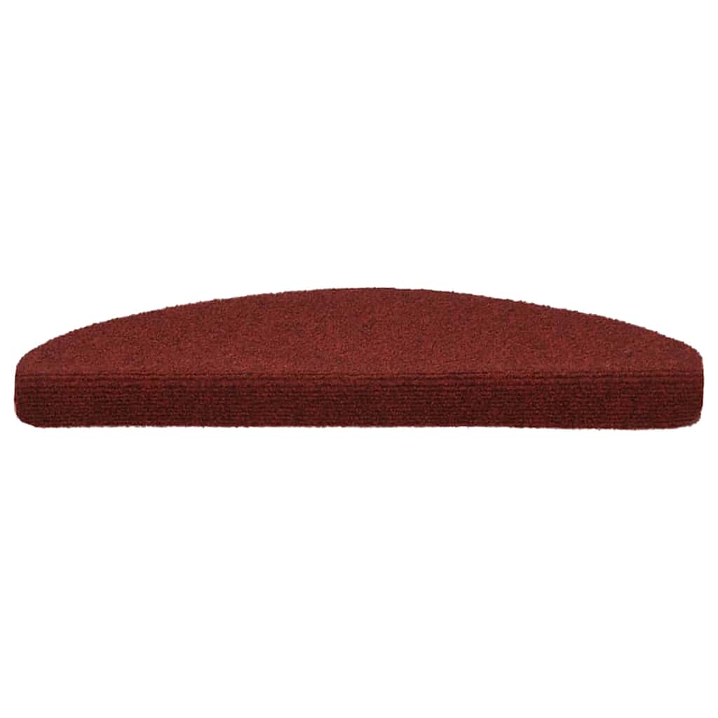 Vidaxl tappetini scale autoadesivo 10 pezzi 65x21x4 cm ago sentito rosso