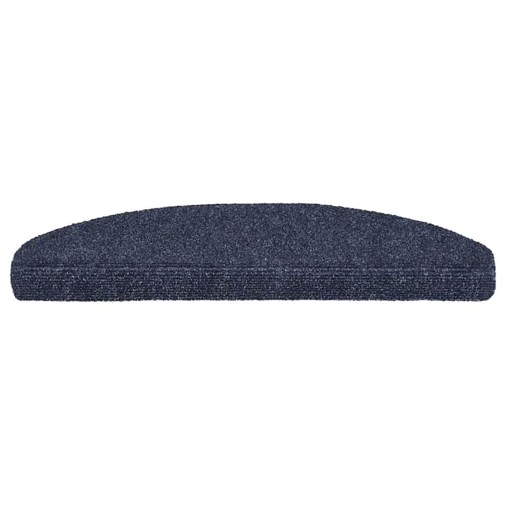 Esteras de escalera de Vidaxl autoadhesivo 10 pcs 65x21x4 cm aguja de fieltro azul