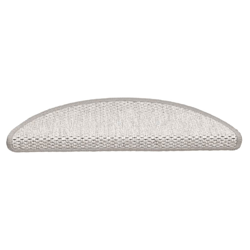 Esteras de escalera de Vidaxl autoadhesivo 15 sisal sisal look 56x17x3 cm platina color