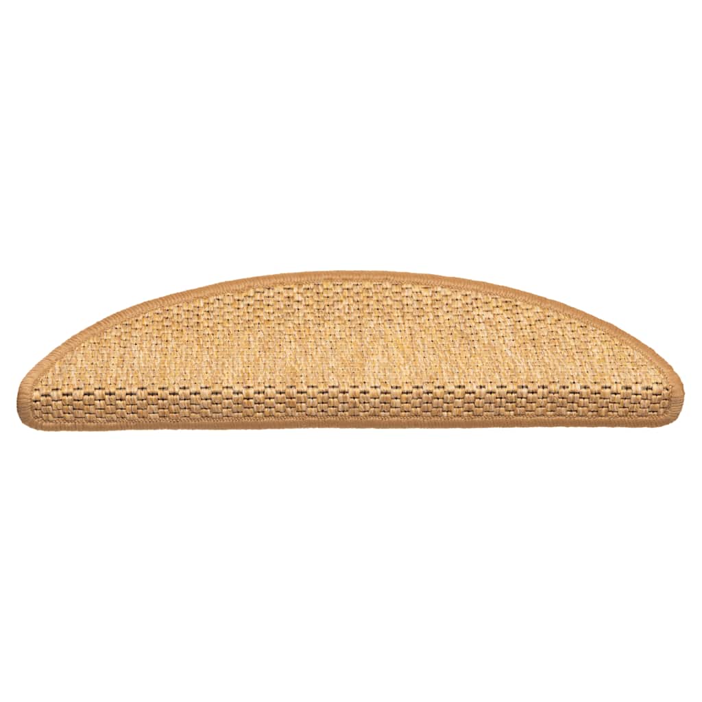 Esteras de escalera de Vidaxl autoadhesivas 15 sisal sisal 56x17x3 cm de color sisal