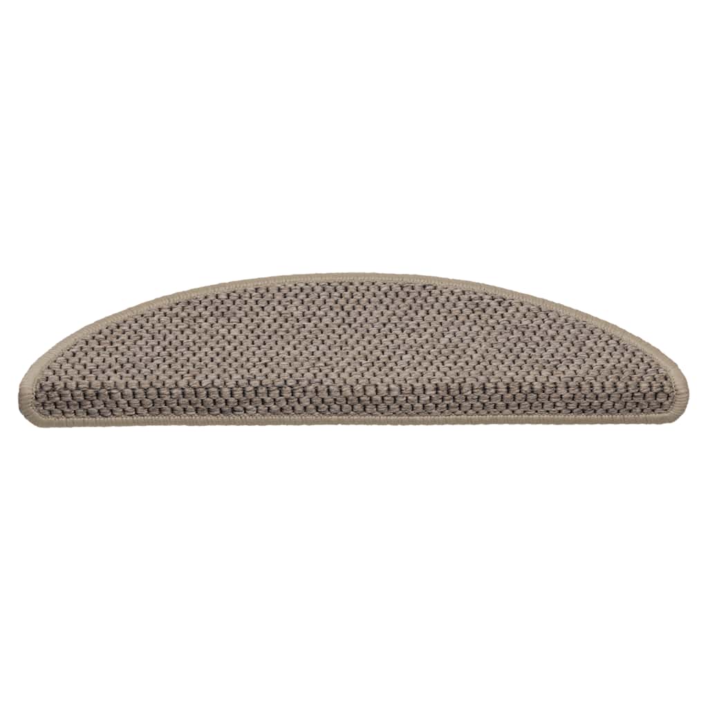 Vidaxl trapmatten zelfklevend 15 st sisal-look 56x17x3 cm donkerbeige